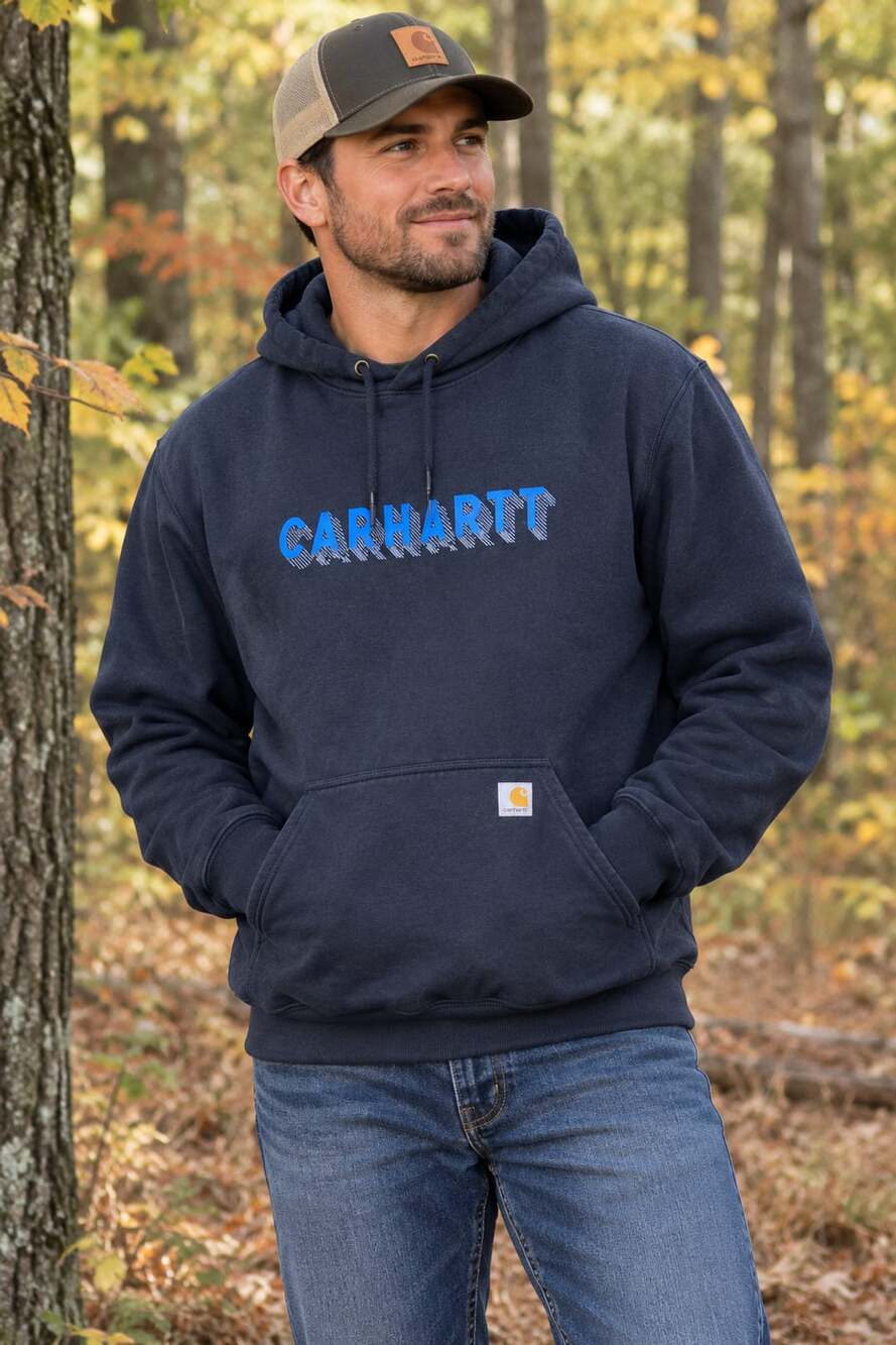 Carhartt Rain Defender Sweatshirt Loose Fit New Navy Blue 105944 Men’s XL